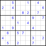 Судоку 9х9 #254 очень трудный