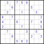 Судоку 9х9 #256 очень трудный