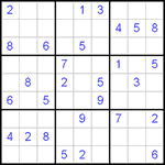 Судоку 9х9 #258 очень трудный