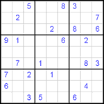 Судоку 9х9 #261 очень трудный