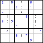 Судоку 9х9 #262 очень трудный