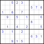 Судоку 9х9 #264 очень трудный