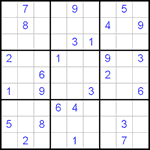 Судоку 9х9 #265 очень трудный