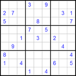 Судоку 9х9 #266 очень трудный