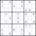 Судоку 9х9 #268 очень трудный