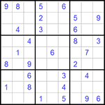 Судоку 9х9 #269 очень трудный