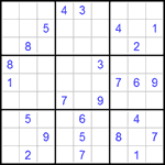 Судоку 9х9 #270 очень трудный