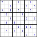 Судоку 9х9 #271 очень трудный
