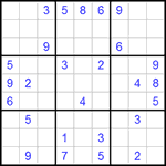 Судоку 9х9 #273 очень трудный