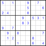 Судоку 9х9 #274 очень трудный