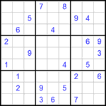 Судоку 9х9 #275 очень трудный