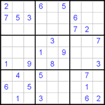 Судоку 9х9 #277 очень трудный