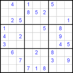 Судоку 9х9 #280 очень трудный