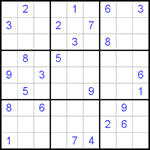 Судоку 9х9 #283 очень трудный