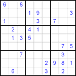 Судоку 9х9 #285 очень трудный