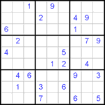 Судоку 9х9 #286 очень трудный