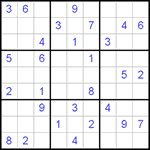 Судоку 9х9 #288 очень трудный