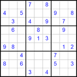 Судоку 9х9 #294 очень трудный