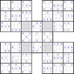 Самурай судоку #31 легкий