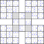 Самурай судоку #32 легкий