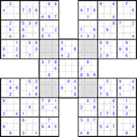 Самурай судоку #34 легкий