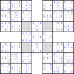 Самурай судоку #35 легкий