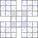 Самурай судоку #27 средний
