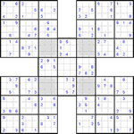 Самурай судоку #28 средний