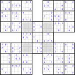 Самурай судоку #29 средний