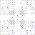 Самурай судоку #30 средний