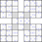 Самурай судоку #26 трудный