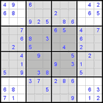 Судоку-бабочка #12 легкий