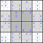 Судоку-бабочка #13 легкий