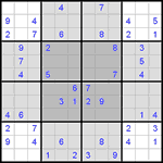 Судоку-бабочка #13 средний