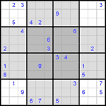 Судоку-бабочка #7 трудный