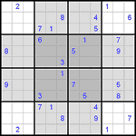 Судоку-бабочка #8 очень трудный