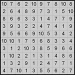 Хитори 10х10 #6 очень трудный