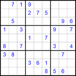 Судоку 9х9 #302 трудный