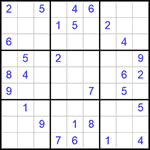 Судоку 9х9 #303 трудный