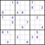 Судоку 9х9 #304 трудный