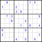 Судоку 9х9 #306 трудный