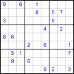 Судоку 9х9 #307 трудный
