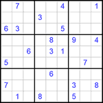 Судоку 9х9 #308 трудный