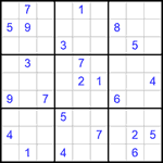 Судоку 9х9 #309 трудный