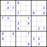 Судоку 9х9 #297 очень трудный