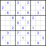 Судоку 9х9 #300 очень трудный