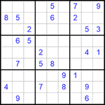 Судоку 9х9 #304 очень трудный