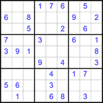 Судоку 9х9 #390 легкий