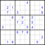 Судоку 9х9 #319 трудный