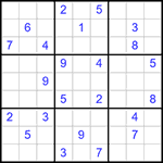 Судоку 9х9 #320 трудный